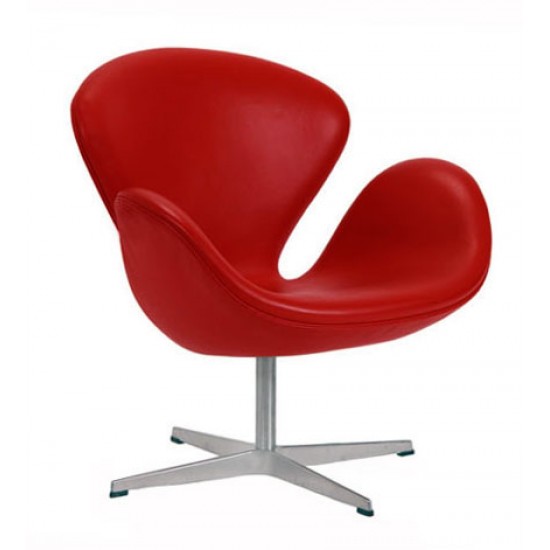 Buy Arne Jacobsen swan chair red leather CPH Classic